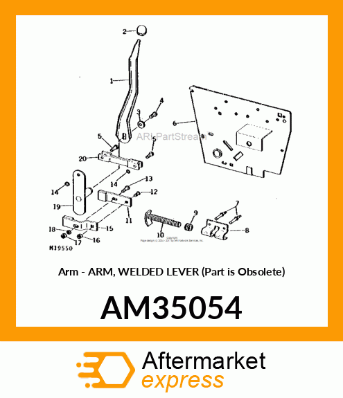 Arm - ARM, WELDED LEVER (Part is Obsolete) AM35054