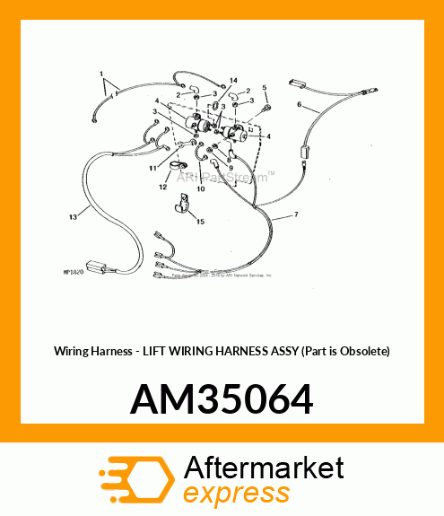 Wiring Harness - LIFT WIRING HARNESS ASSY (Part is Obsolete) AM35064