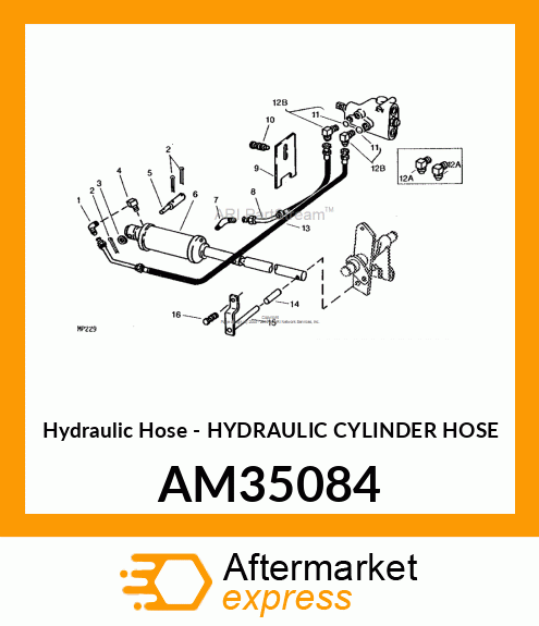 Hydraulic Hose - HYDRAULIC CYLINDER HOSE AM35084