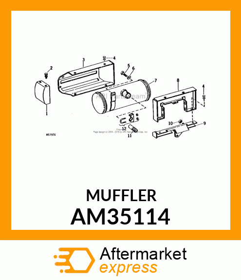 Muffler - MUFFLER ASSY AM35114