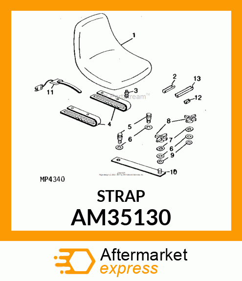 STRAP, STRAP, SEAT AM35130