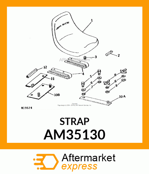 STRAP, STRAP, SEAT AM35130