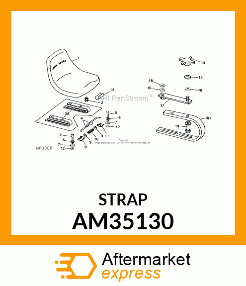 STRAP, STRAP, SEAT AM35130