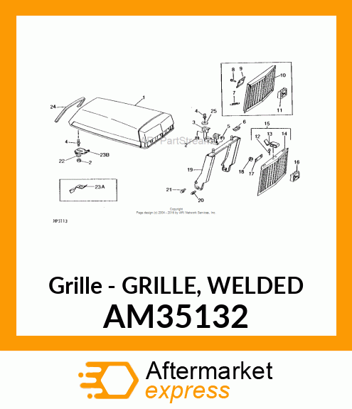 Grille - GRILLE, WELDED AM35132