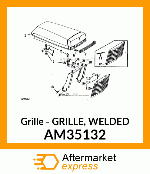 Grille - GRILLE, WELDED AM35132