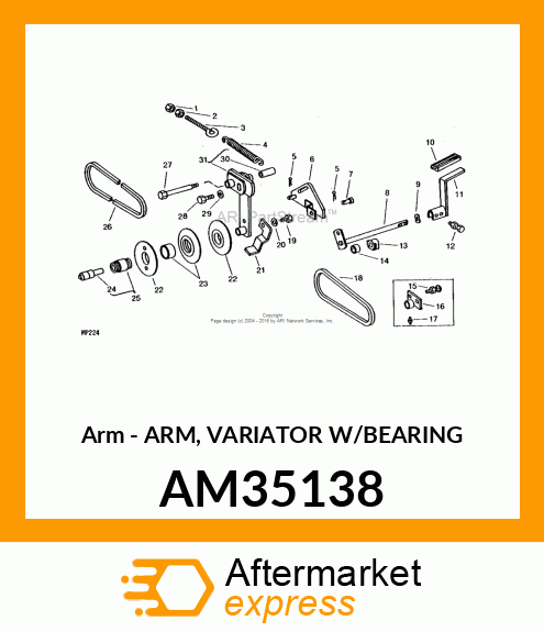 Arm - ARM, VARIATOR W/BEARING AM35138