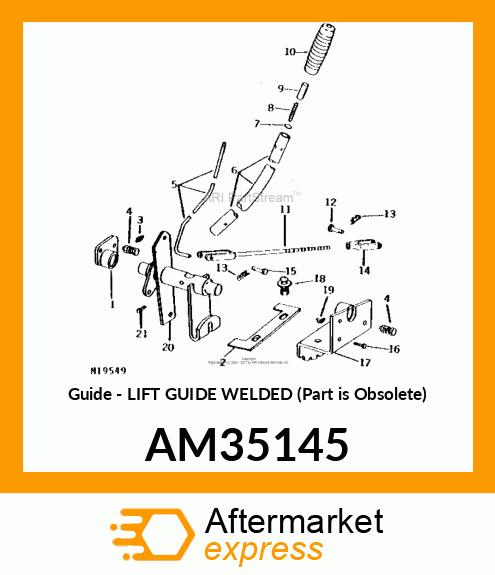 Guide - LIFT GUIDE WELDED (Part is Obsolete) AM35145