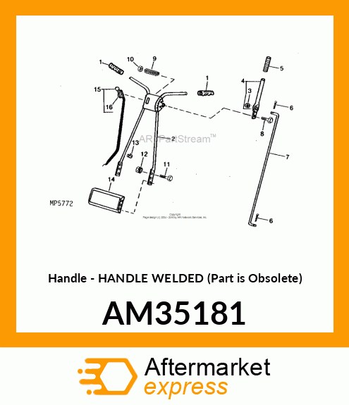 Handle - HANDLE WELDED (Part is Obsolete) AM35181