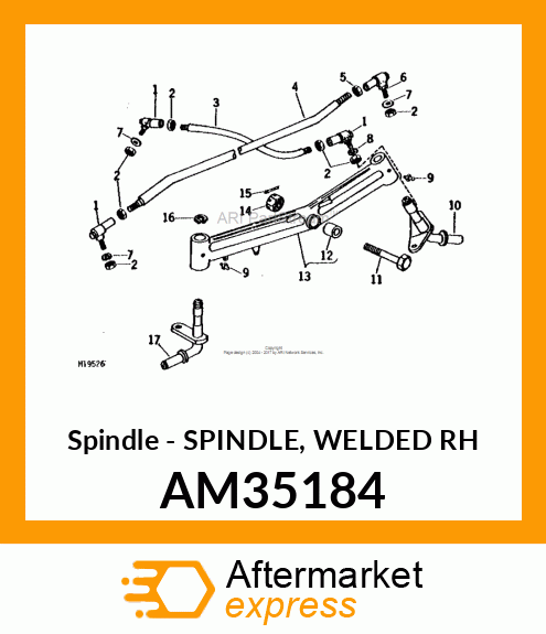 Spindle - SPINDLE, WELDED RH AM35184