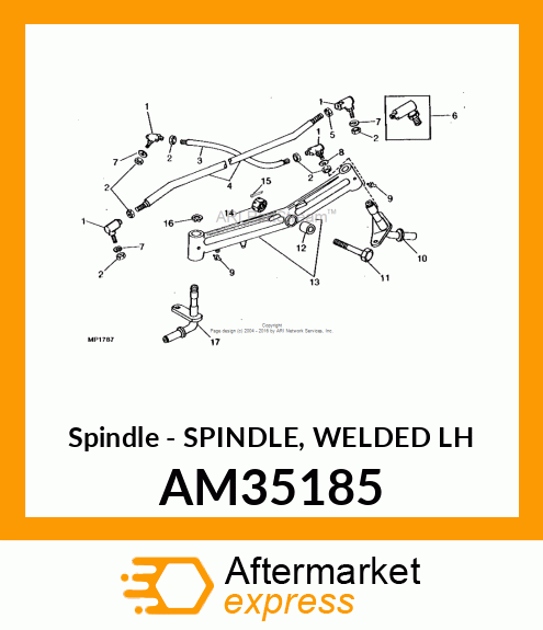 Spindle - SPINDLE, WELDED LH AM35185