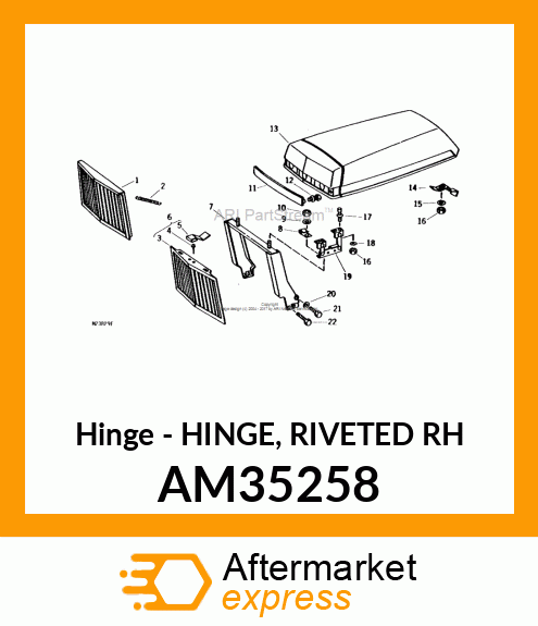 Hinge - HINGE, RIVETED RH AM35258