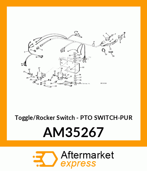 Toggle/Rocker Switch - PTO SWITCH-PUR AM35267