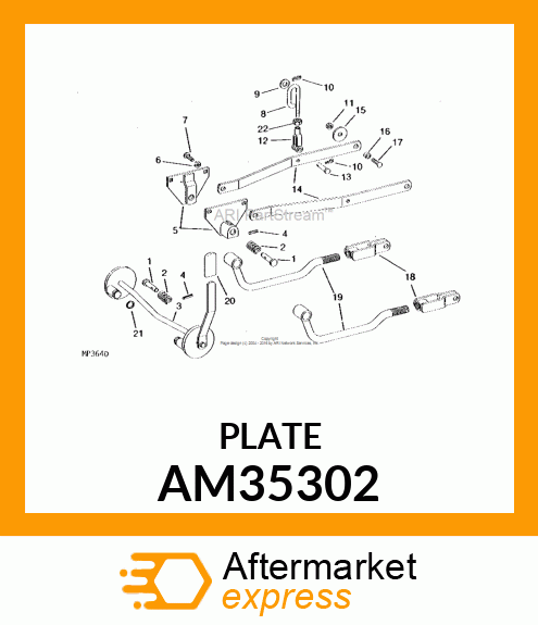 Plate - PLATE, WELDED REAR DRAFT AM35302