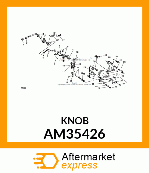 Knob - KNOB, PTO W/INSERT AM35426