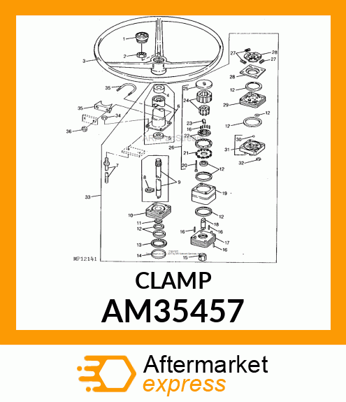 CLAMP, CLAMP, MUFFLER AM35457