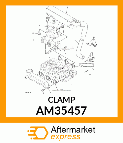 CLAMP, CLAMP, MUFFLER AM35457