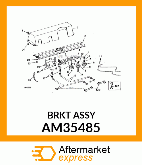 Bracket - BRACKET, WELDED PULLEY AM35485