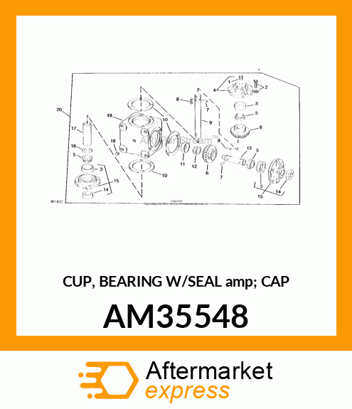 CUP, BEARING W/SEAL amp; CAP AM35548