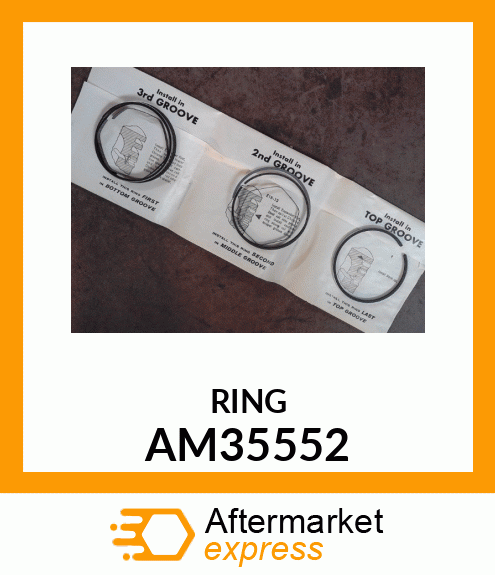 Piston Ring Kit - KIT, CHROME RING SET AM35552