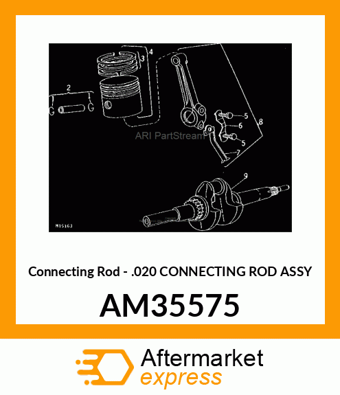 Connecting Rod - .020 CONNECTING ROD ASSY AM35575