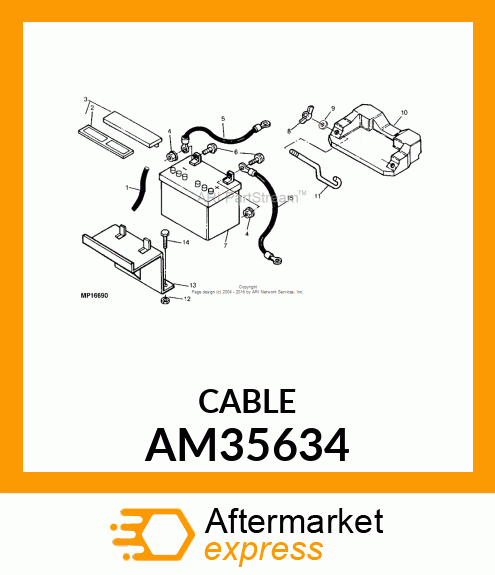 STARTER SOLENOID CABLE AM35634