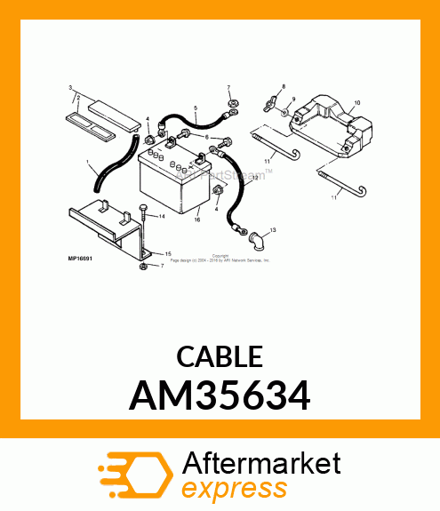 STARTER SOLENOID CABLE AM35634