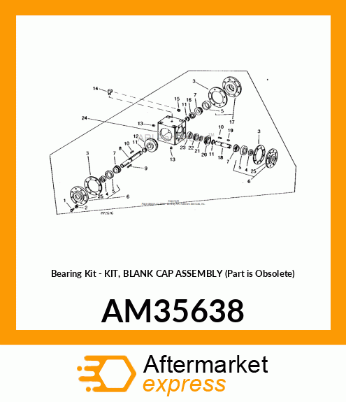 Bearing Kit - KIT, BLANK CAP ASSEMBLY (Part is Obsolete) AM35638