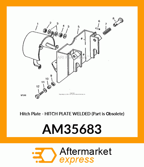 Hitch Plate - HITCH PLATE WELDED (Part is Obsolete) AM35683