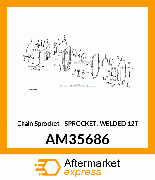 Chain Sprocket - SPROCKET, WELDED 12T AM35686