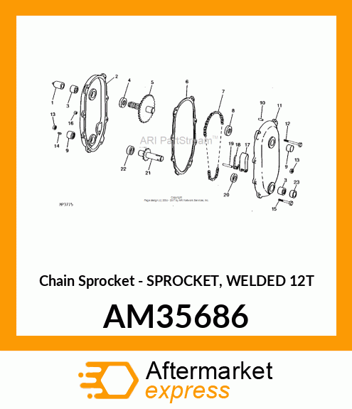 Chain Sprocket - SPROCKET, WELDED 12T AM35686