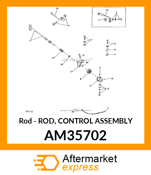 Rod - ROD, CONTROL ASSEMBLY AM35702