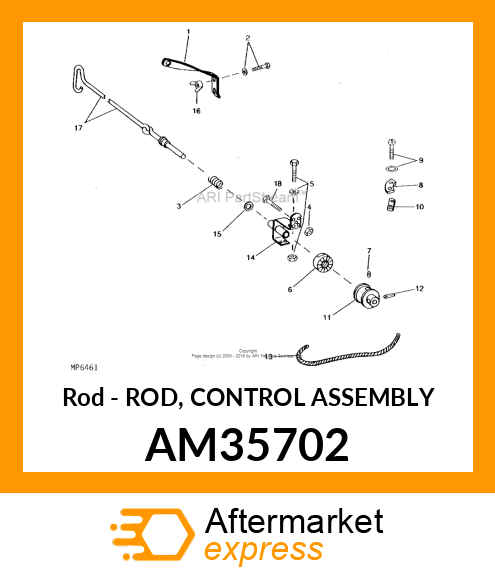 Rod - ROD, CONTROL ASSEMBLY AM35702