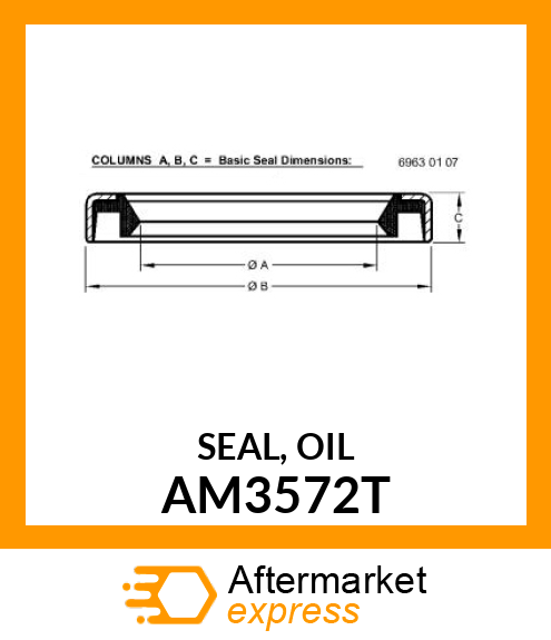 SEAL, OIL AM3572T