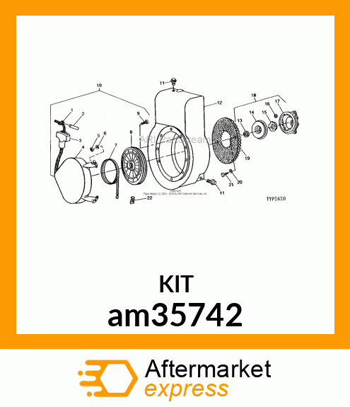 PULLEY, REWIND STARTER am35742