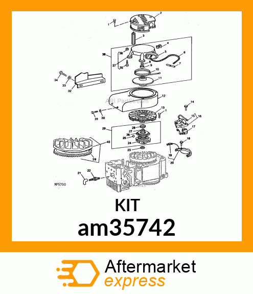 PULLEY, REWIND STARTER am35742