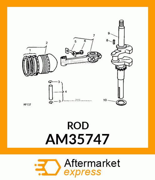 Connecting Rod - CONNECTING ROD ASSY AM35747