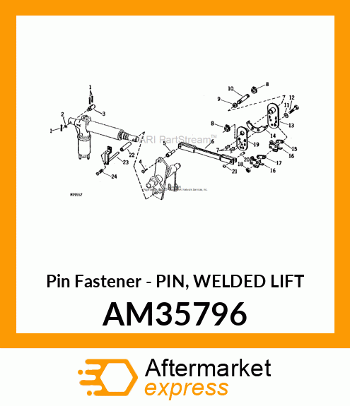 Pin Fastener - PIN, WELDED LIFT AM35796