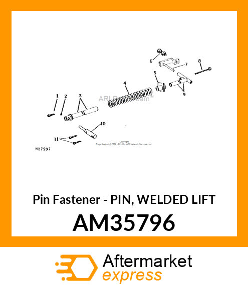 Pin Fastener - PIN, WELDED LIFT AM35796