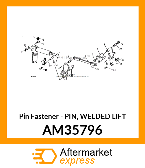 Pin Fastener - PIN, WELDED LIFT AM35796