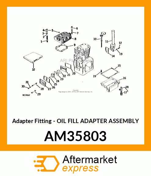 Oil Fill Adapter Asm AM35803