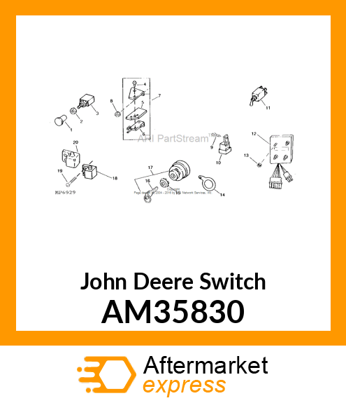 SWITCH, SWITCH RIVETED ASSY AM35830