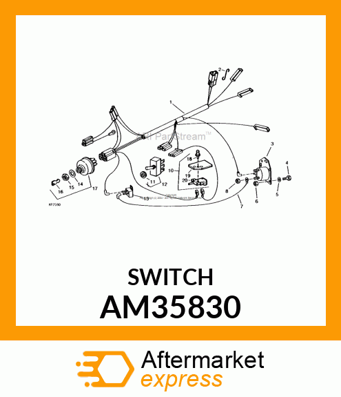 SWITCH, SWITCH RIVETED ASSY AM35830