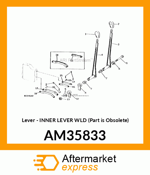 Lever - INNER LEVER WLD (Part is Obsolete) AM35833