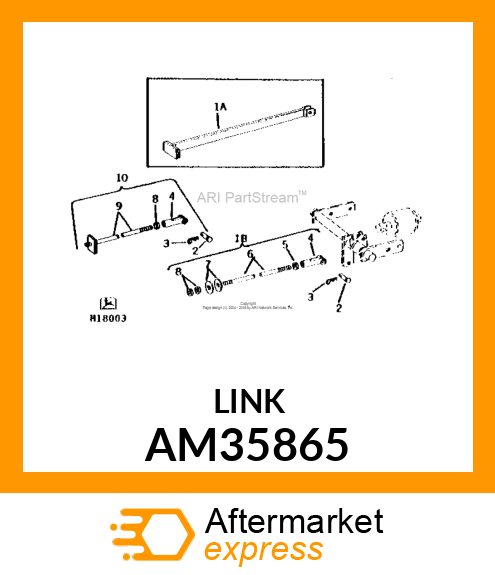 Link - CYLINDER LOCKOUT LINK ASSY AM35865