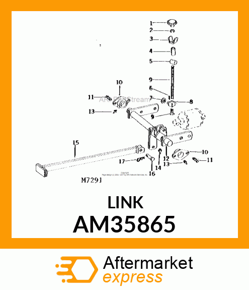 Link - CYLINDER LOCKOUT LINK ASSY AM35865