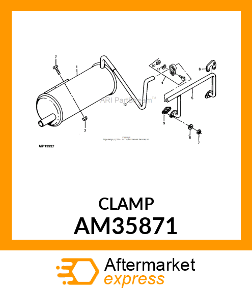 Clamp - 1.125 EXHAUST CLAMP-PUR AM35871