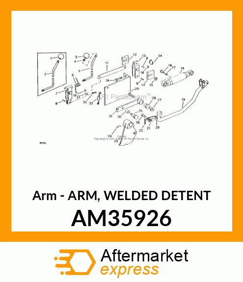 Arm - ARM, WELDED DETENT AM35926