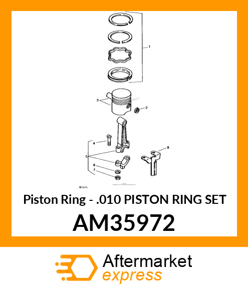 Piston Ring - .010 PISTON RING SET AM35972