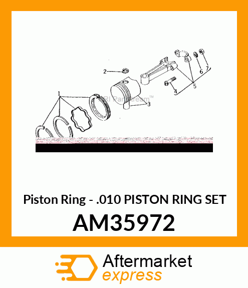 Piston Ring - .010 PISTON RING SET AM35972