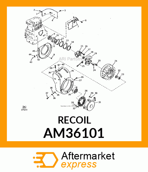 Starter Motor - REWIND STARTER ASSY (Part is Obsolete) AM36101